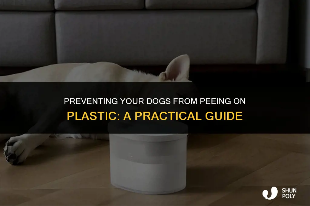 how do i keep my dogs from peeing on plastic