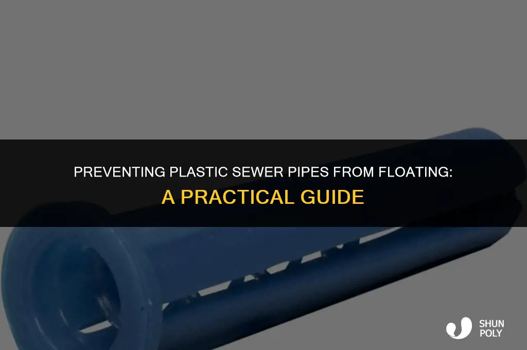 how do i keep plastic sewer pipes from floating