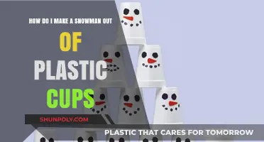 Creative Snowman Craft: Build with Plastic Cups in Simple Steps