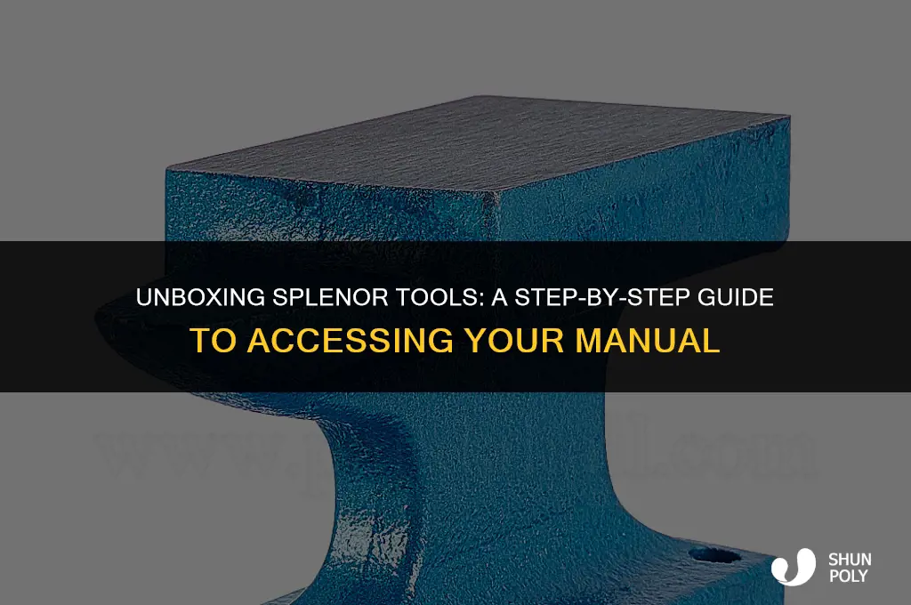 how do i open the plastic package splenor tools manual