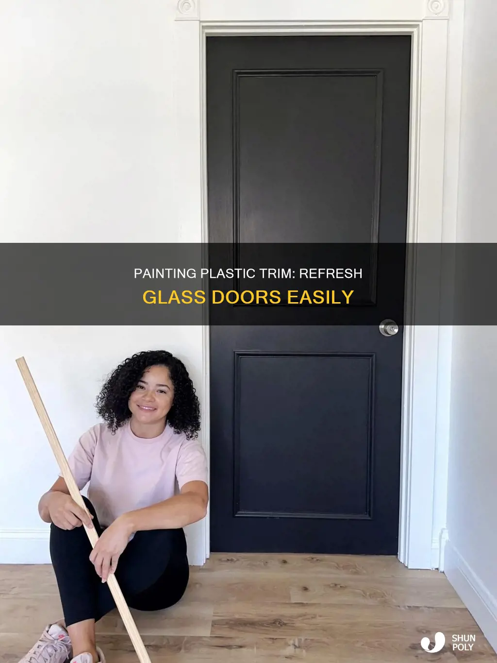 how do i paint over plastic trip around glass door