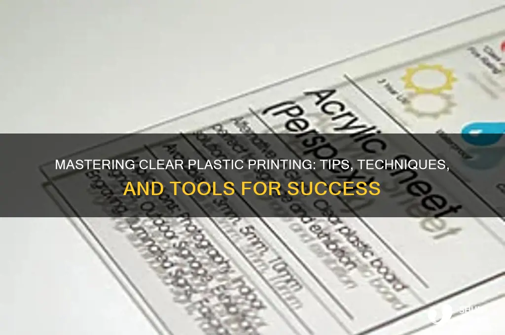 how do i print on clear plastic