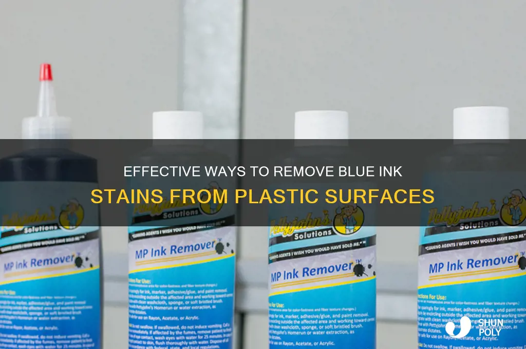 how do i remove blue ink from plastic