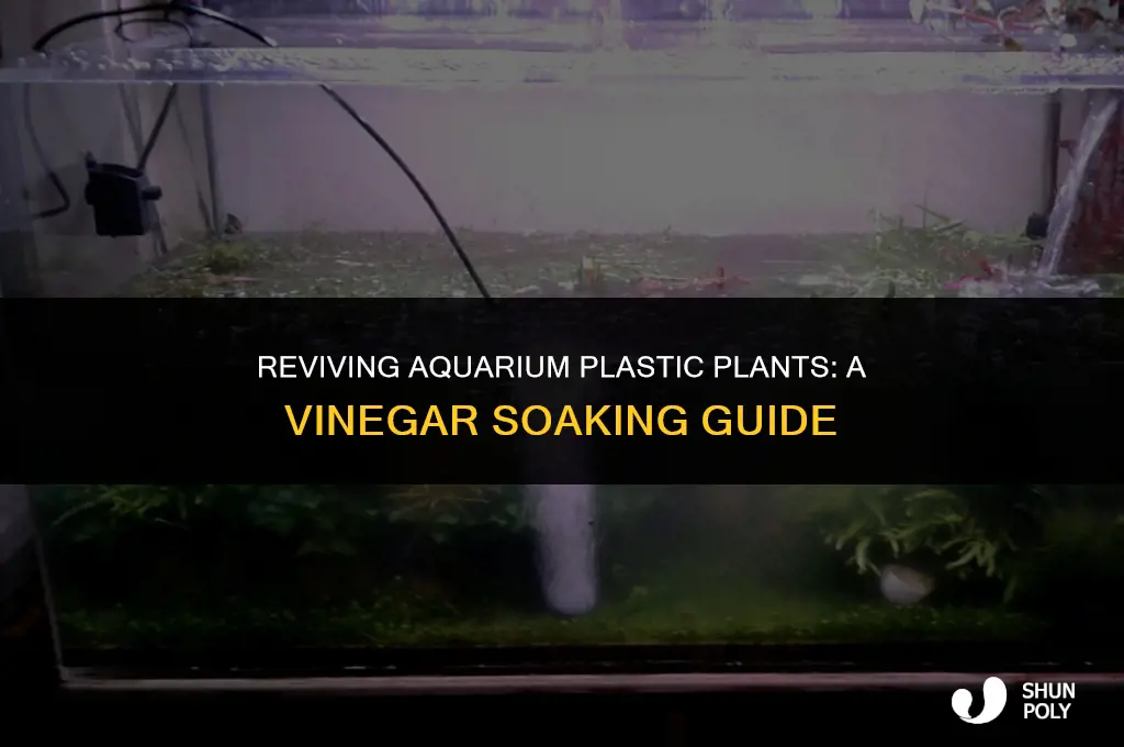 how do i soak aquarium plastic plants in vinegar
