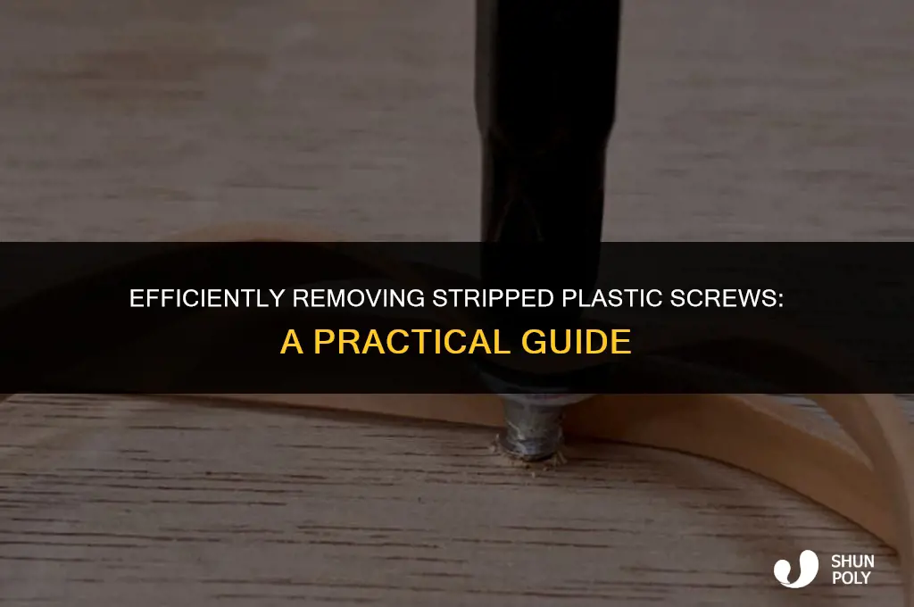 how do i unscrew a stripped plastic screw