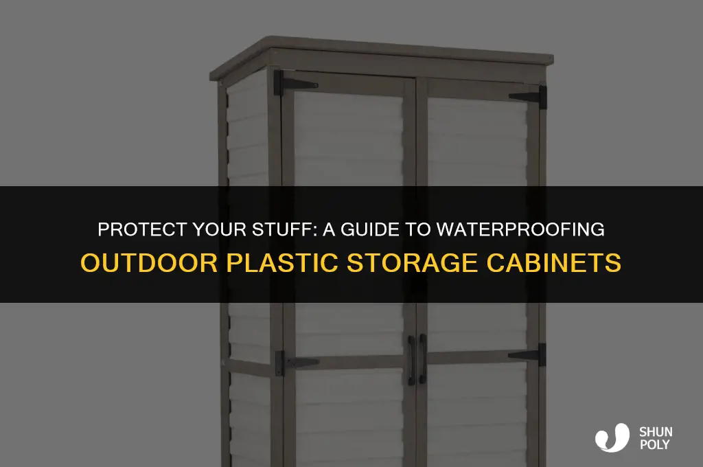 how do i waterproof my outdoor plastic storage cabinet