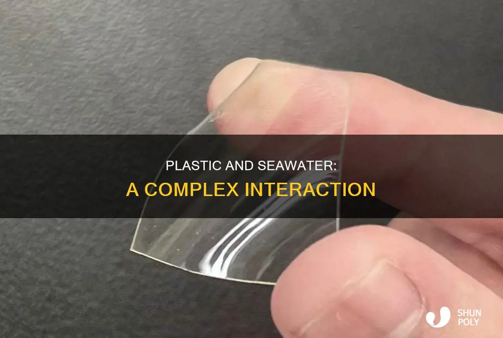 how do plastic intreact with sea water