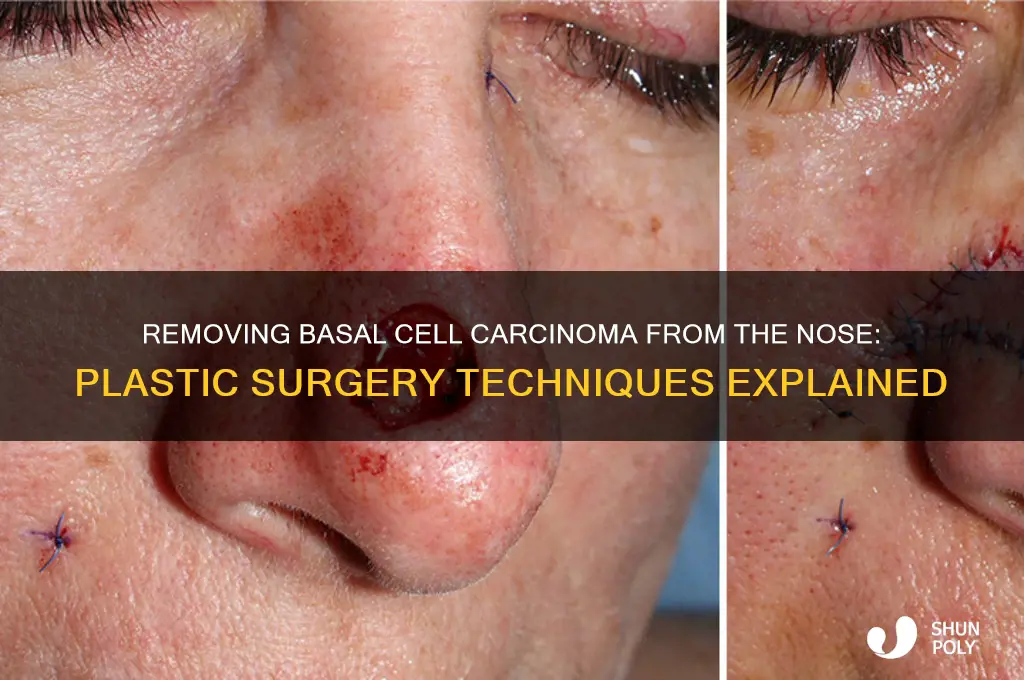 how do plastic surgeons remove basal cell off of nose