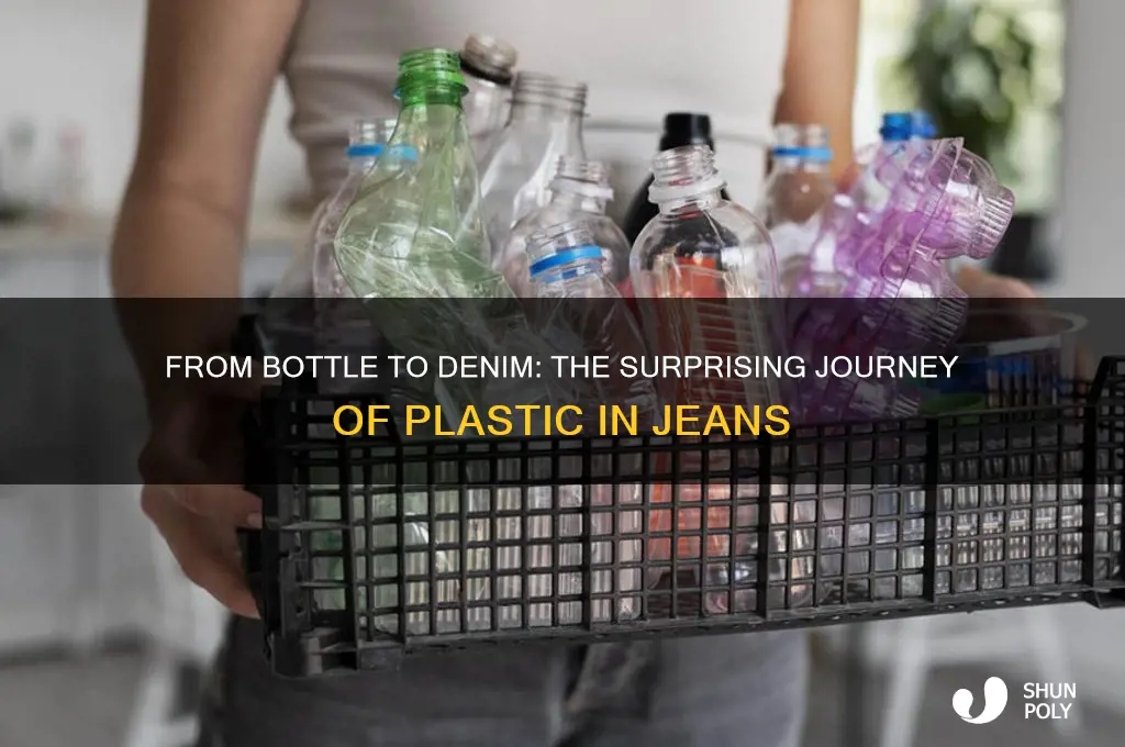 how do plastic water bottles end up in jeans