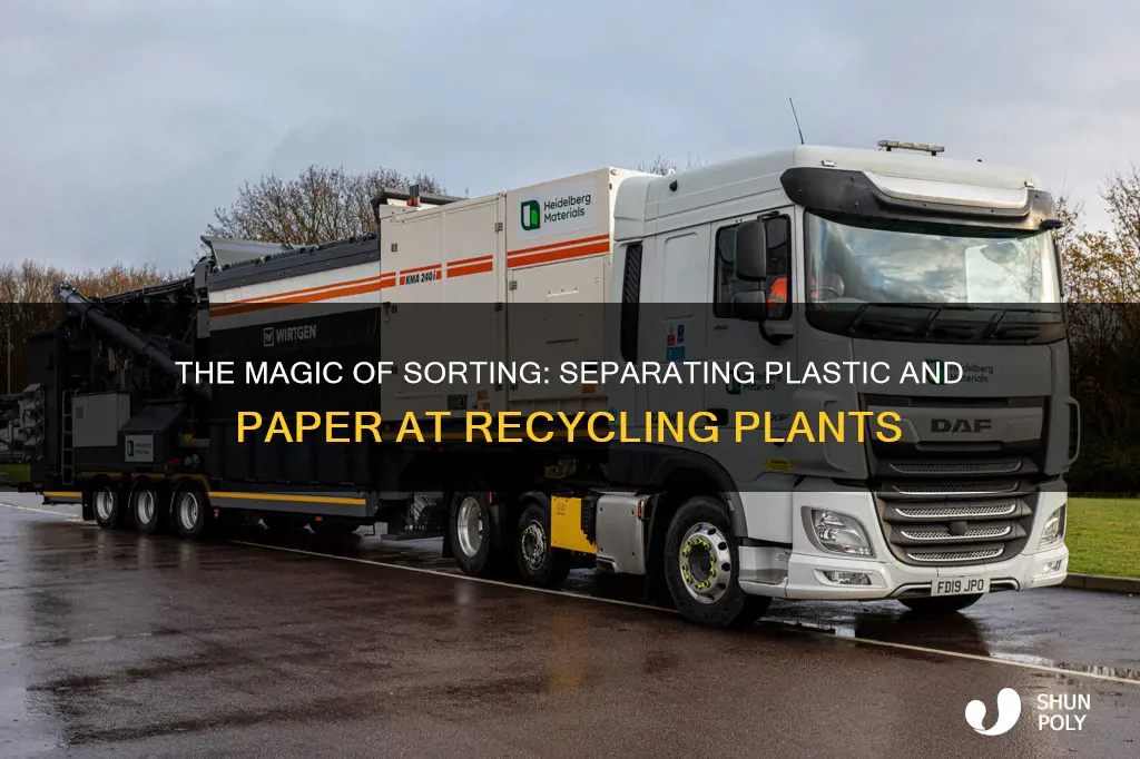 how do recycling plants separate plastic and paper