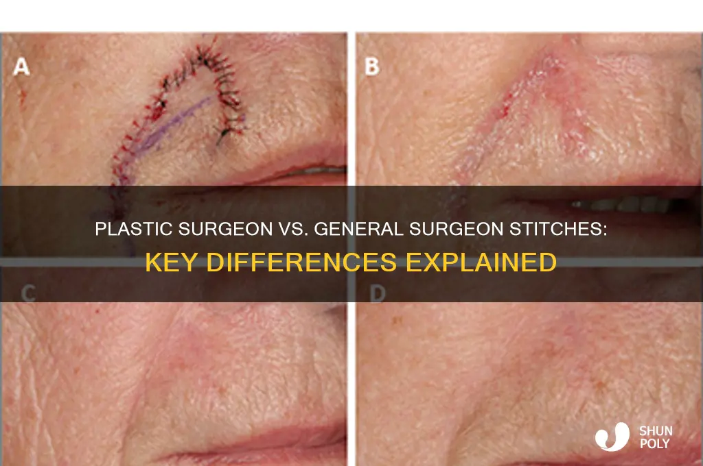 how do stitches from plastic surgeons differ from general sergeons