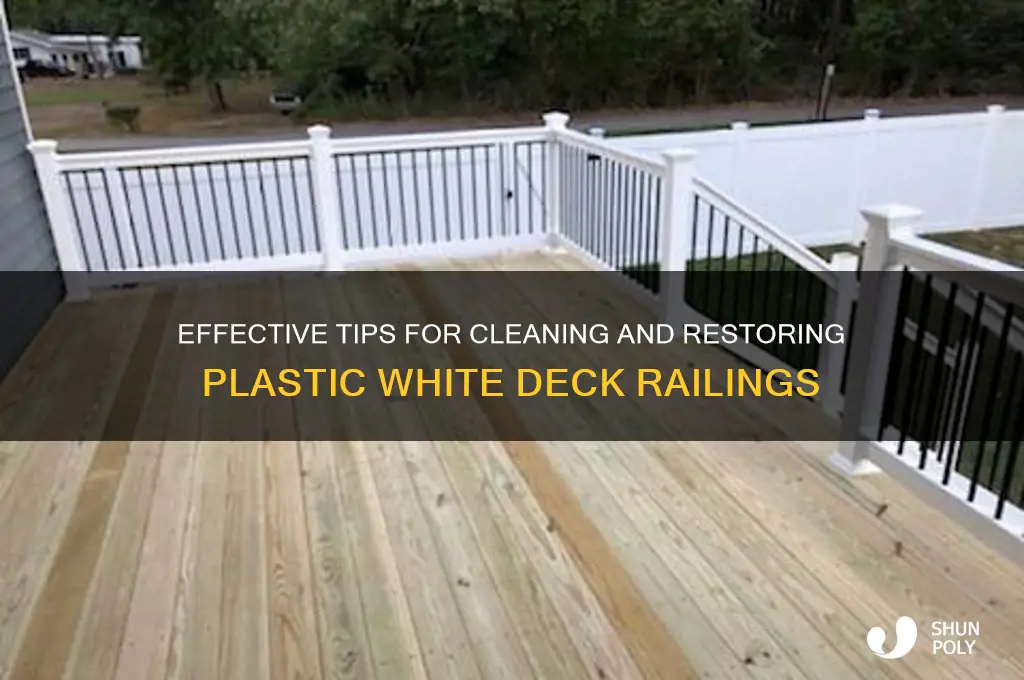 how do you clean plastic white deck railing