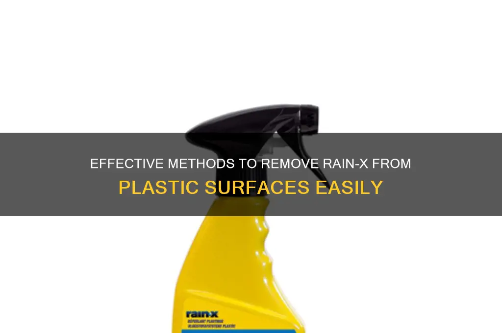 how do you clean rain x off of plastic