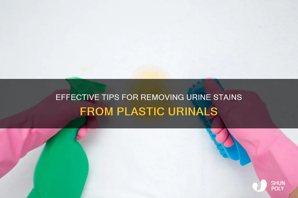how do you clean urin stains from plastic urnals