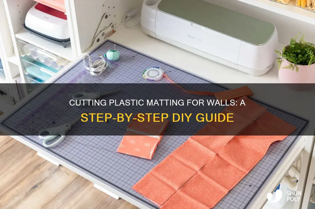 how do you cut plastic matting for walls