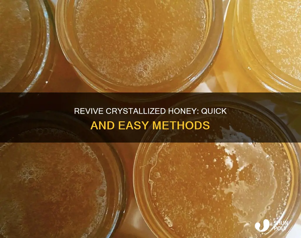how do you decrystallize honey in a plastic container