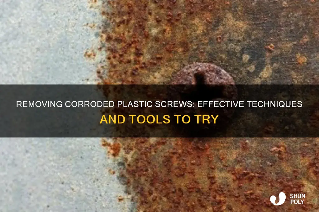 how do you get corroded plastic screws out