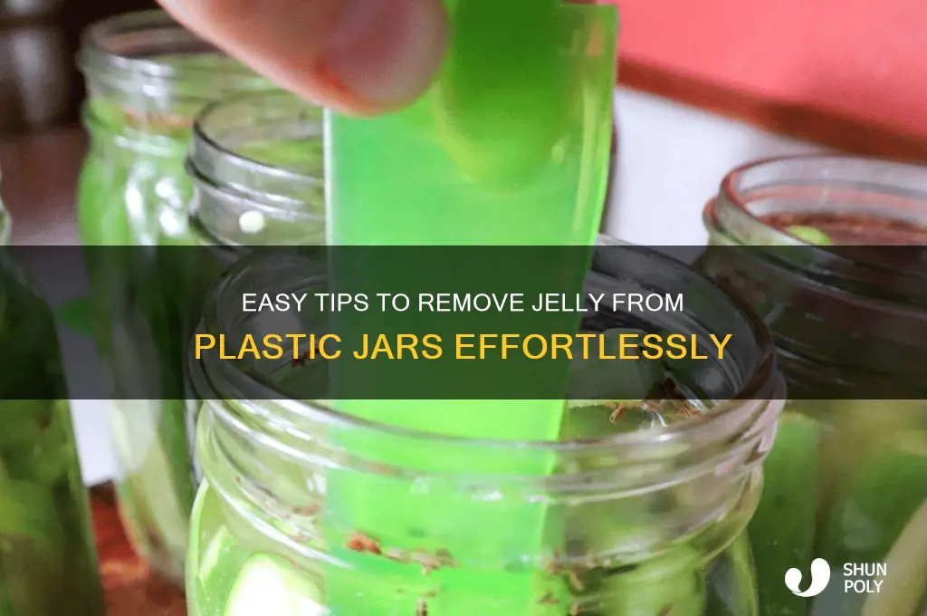 how do you get jelly out of plastic jars