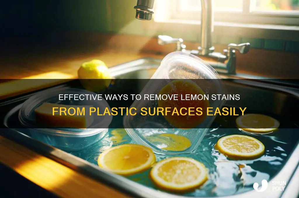 how do you get lemon stains out of plastic