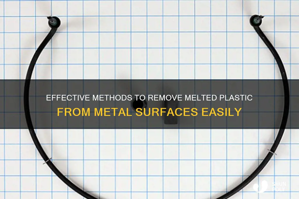 how do you get melted plastic off metal