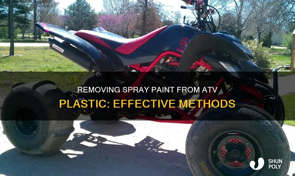 how do you get spray paint off atv plastic