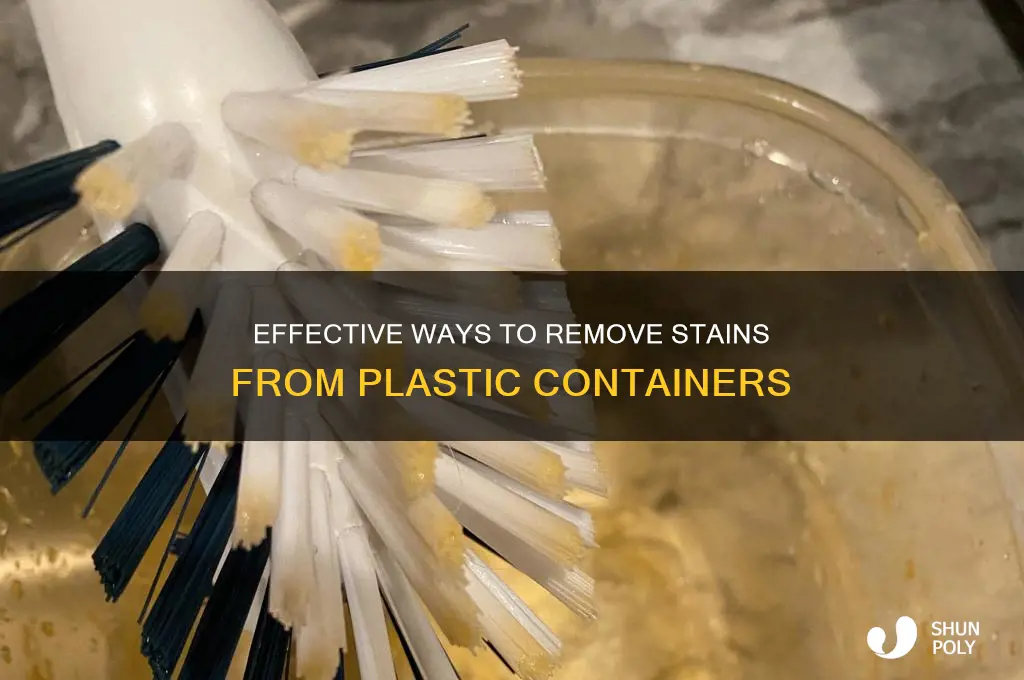how do you get stains out of plastic containers