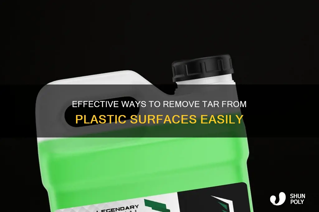 how do you get tar off plastic