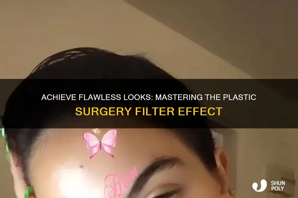 how do you get the plastic surgery filter