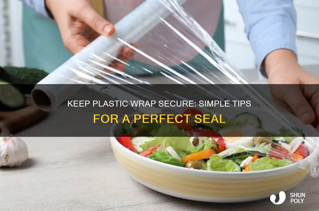 how do you make clear plastic wrap stay put
