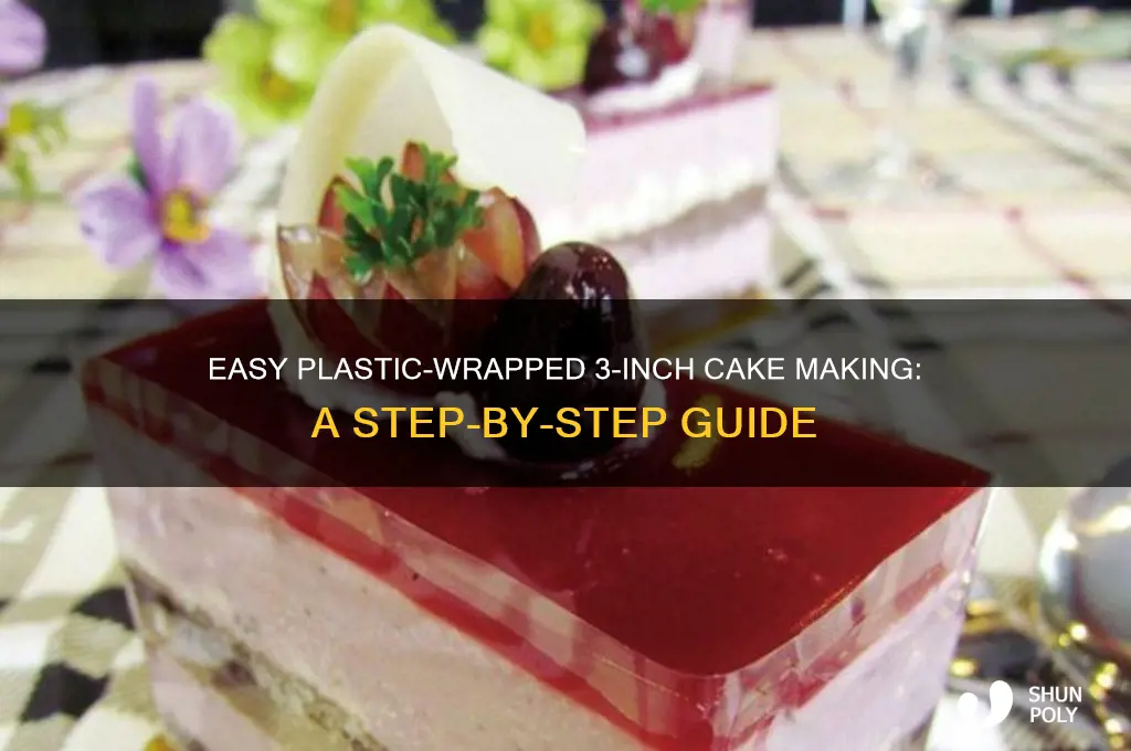 how do you make plastic wrapped 3 inch cakes