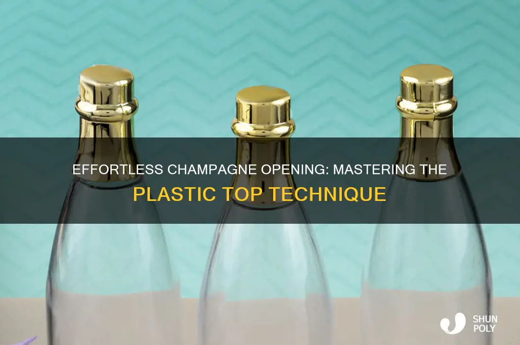 how do you open champagne bottle with plastic top