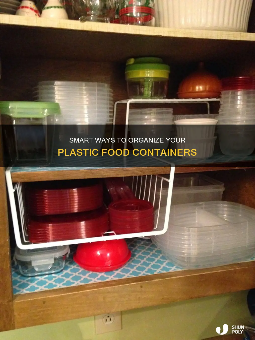how do you organize plastic food storage containers