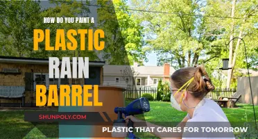 Transforming Plastic Rain Barrels with Paint