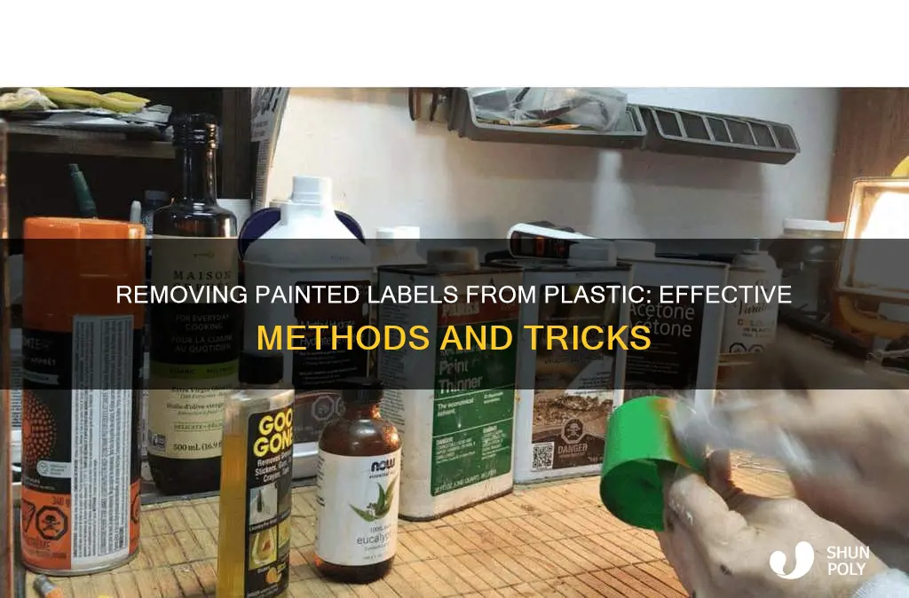 how do you remonve painted labes on plastic