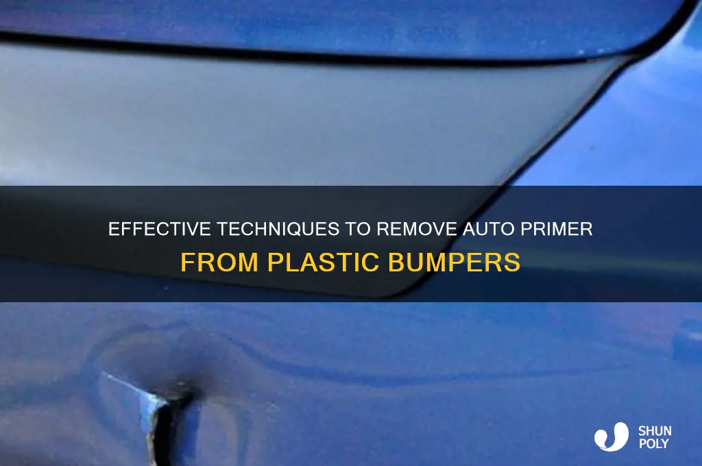 how do you remove auto primer from the plastic bumper
