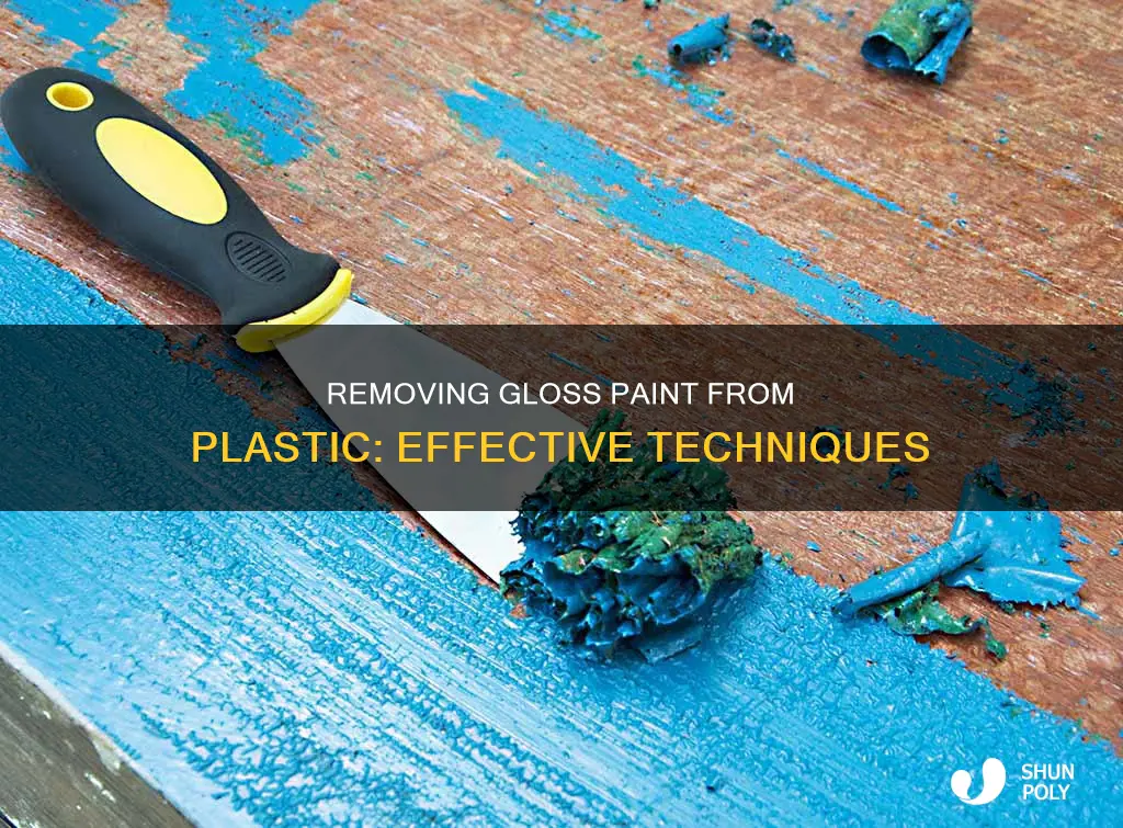 how do you remove gloss paint from plastic