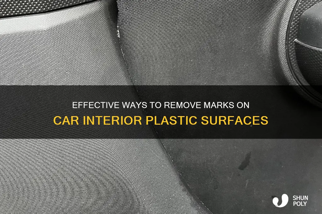how do you remove marks on interior plastic of car
