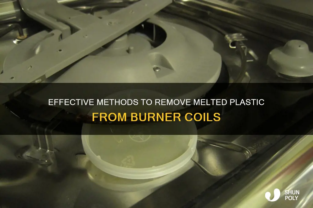 how do you remove melted plastic from a burner coil