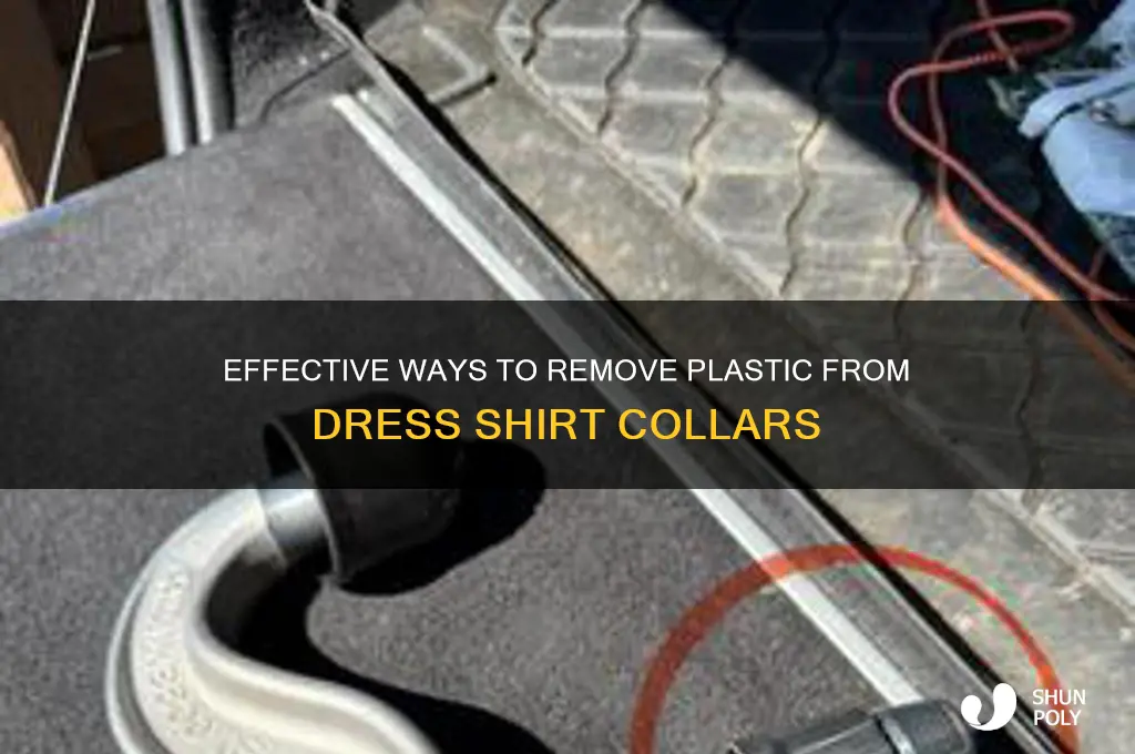 how do you remove plastic from dress shirt collar