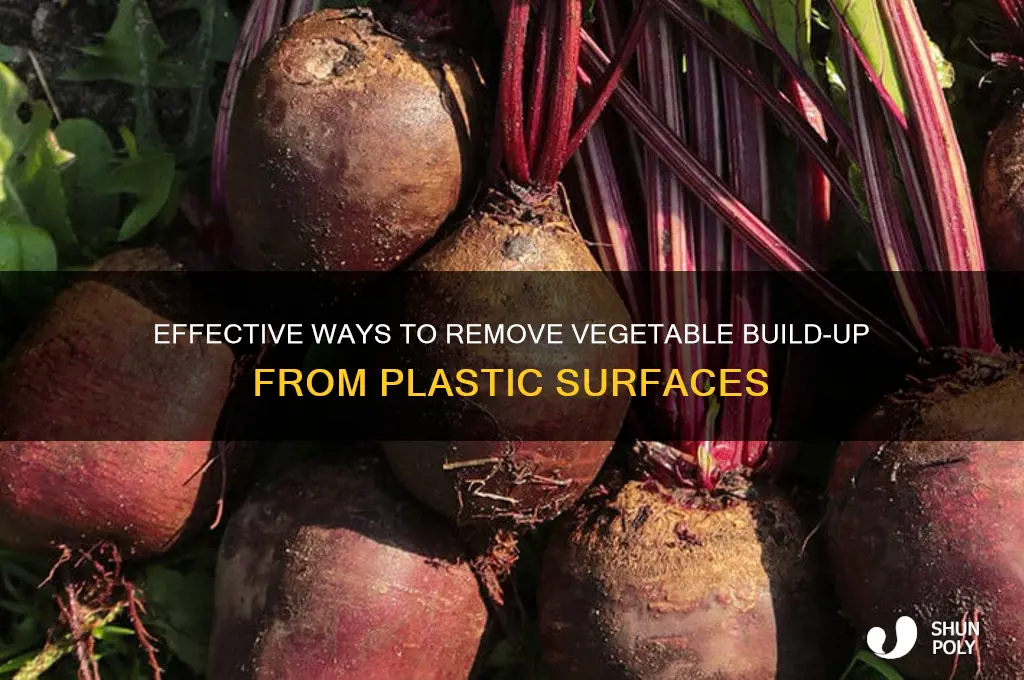 how do you remove vegetable build up from plastic