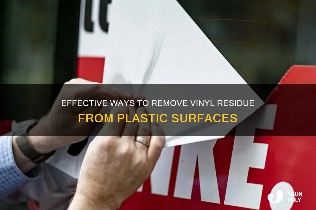 how do you remove vinyl residue from a plastic cu