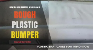 Effective Ways to Remove Wax from Rough Plastic Bumpers