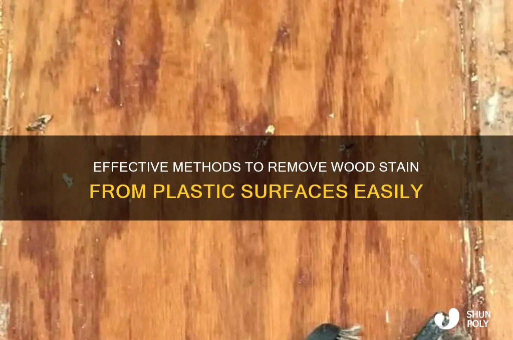 how do you remove wood stain from plastic