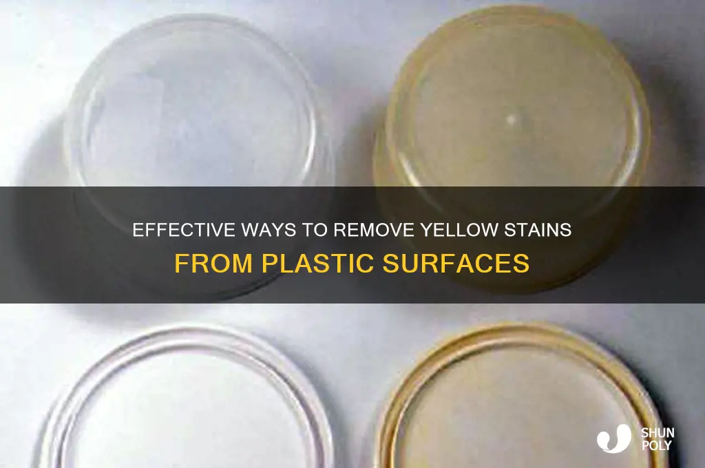 how do you remove yellow stains from plastic