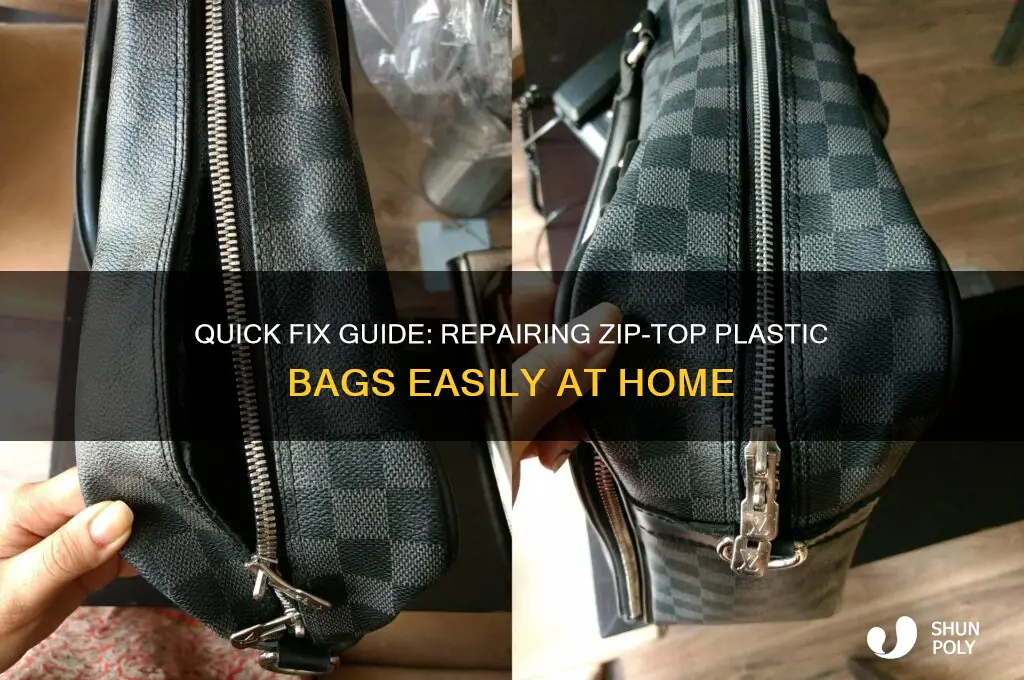 how do you repair zip top plastic bag