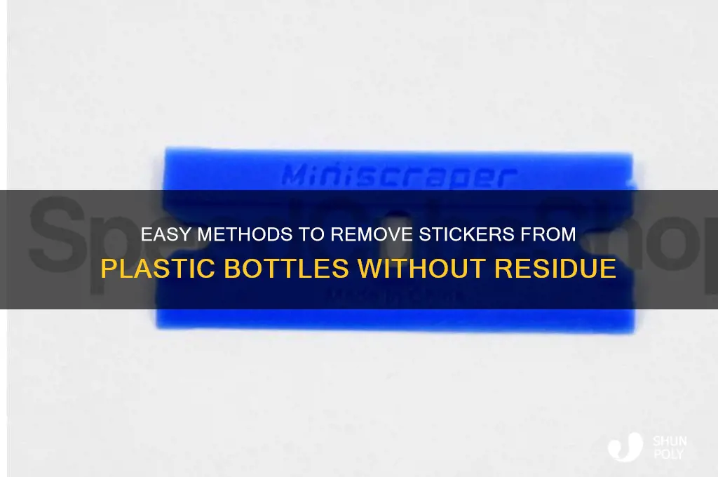 how do you take a stcker of a plastic bottle