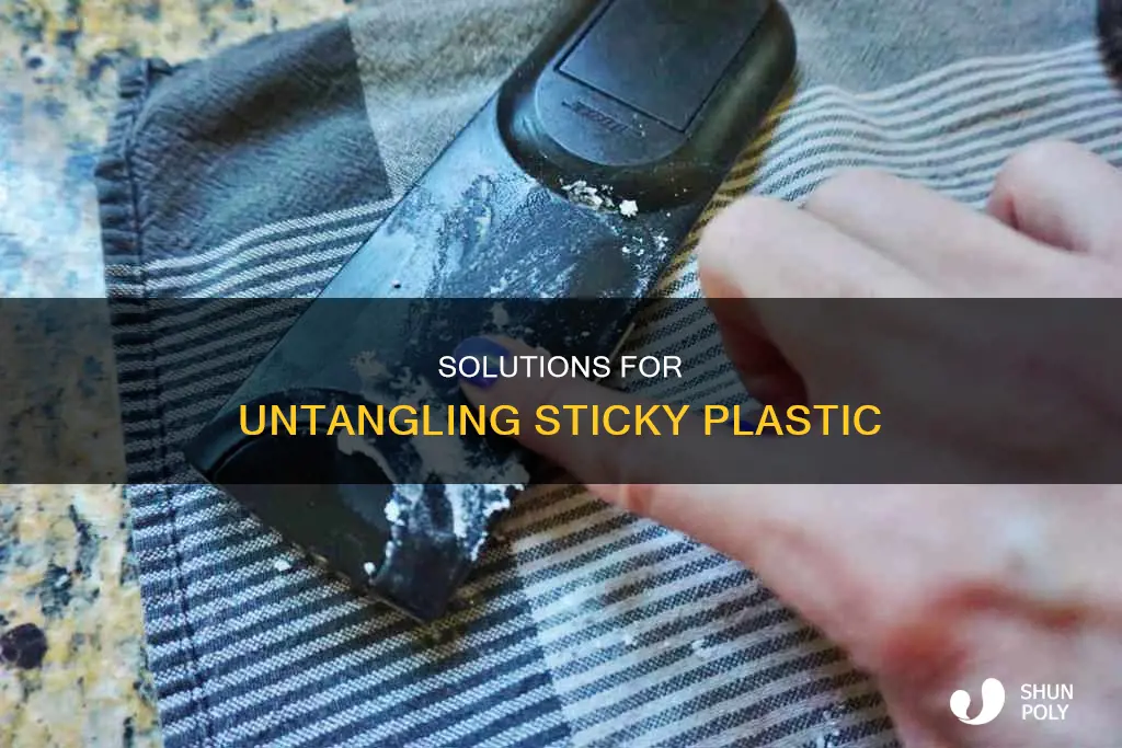 how do you treat sticky plastic