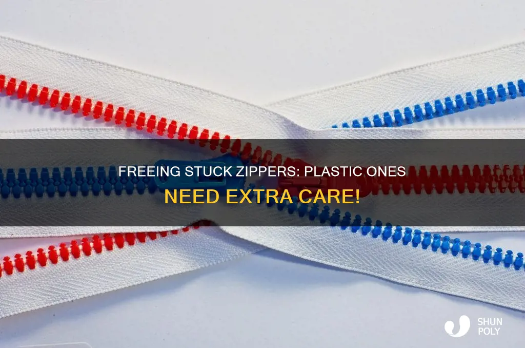 how do you unstick a plastic zipper