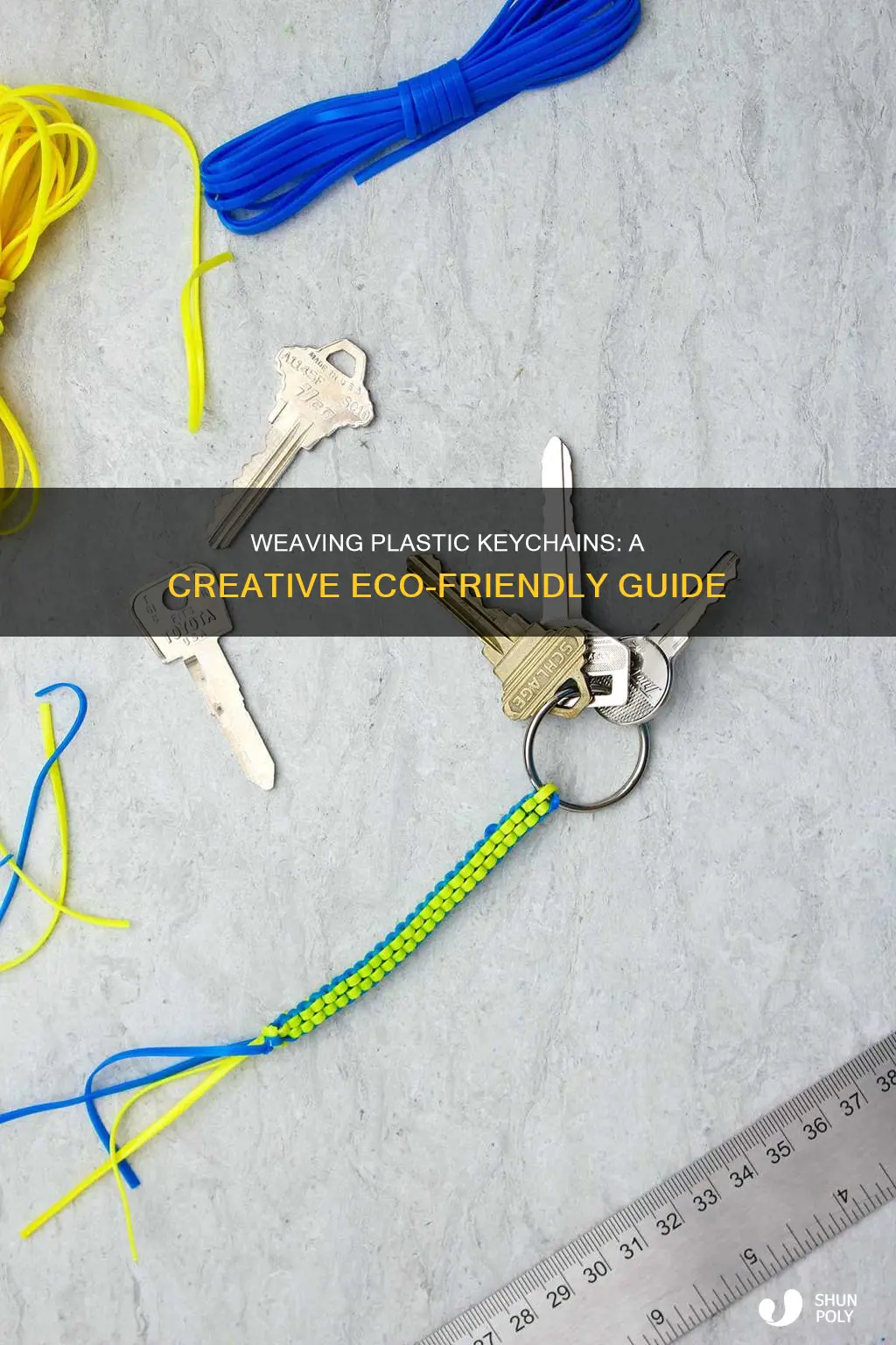 how do you weave plastic into keychain