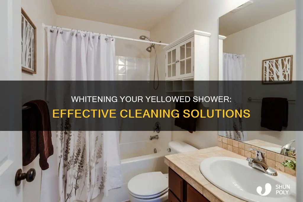 how do you whiten yellowed plastic shower
